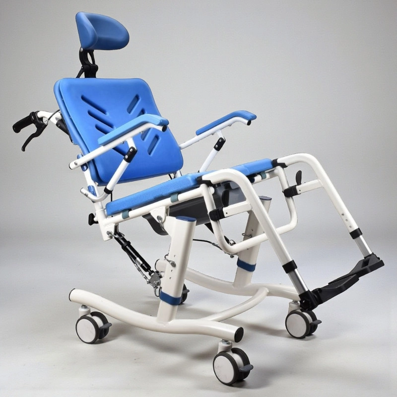 Poylin P620 Tilt Özellikli Baş Destekli Alüminyum Banyo Tuvalet Sandalyesi