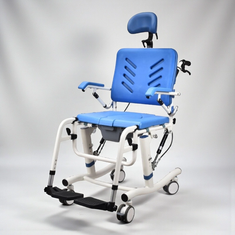 Poylin P620 Tilt Özellikli Baş Destekli Alüminyum Banyo Tuvalet Sandalyesi