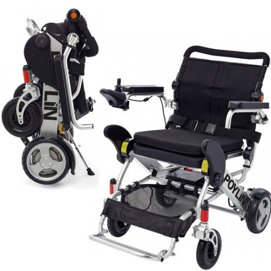 Poylin P207 Ultra Hafif Katlanabilir Akülü Tekerlekli Sandalye 